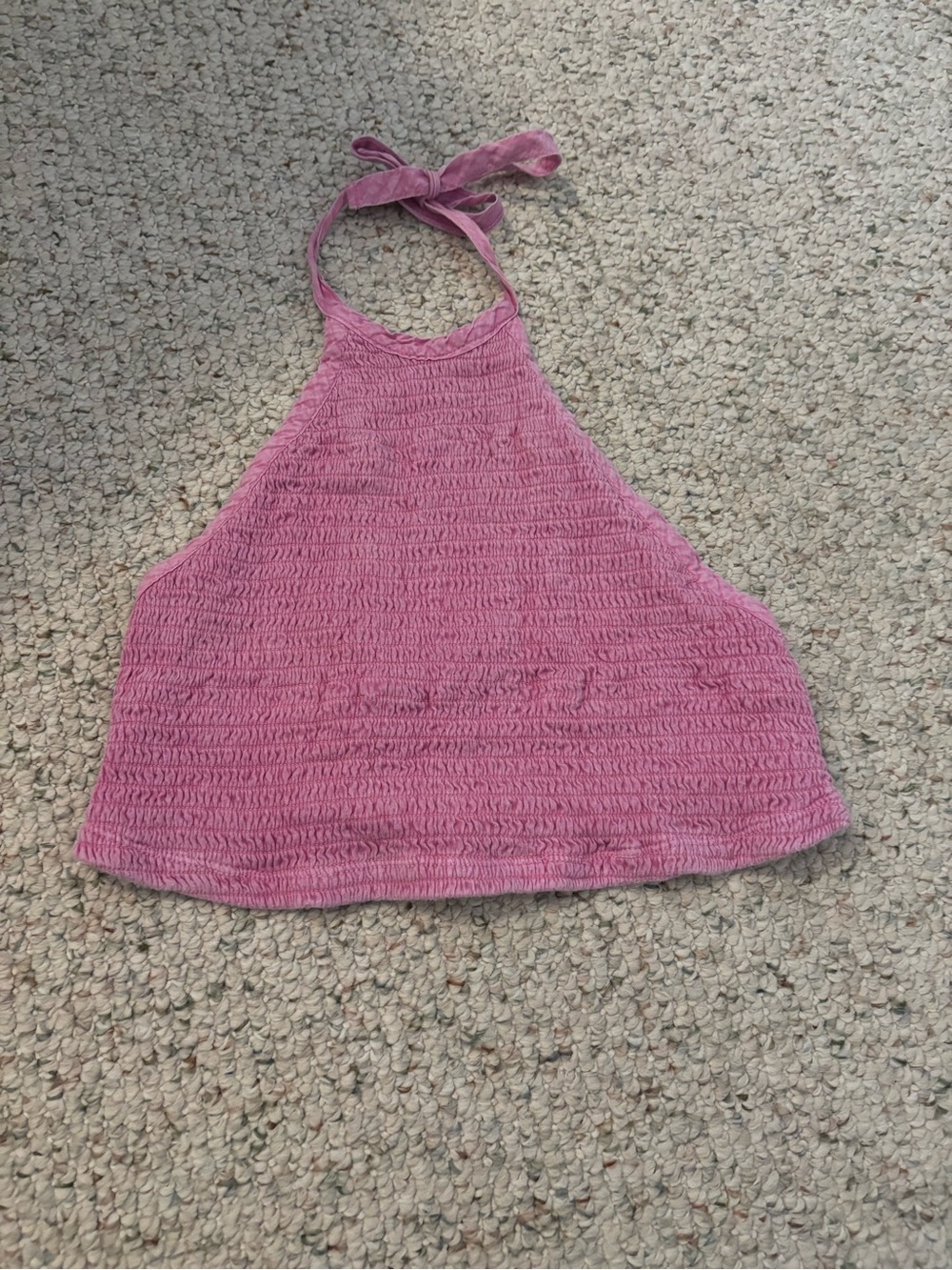 Ecote Pink Smocked Halter Tank Top